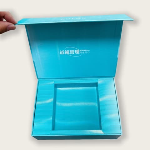 Blue Magnetic Flip-top Printed Hard Box