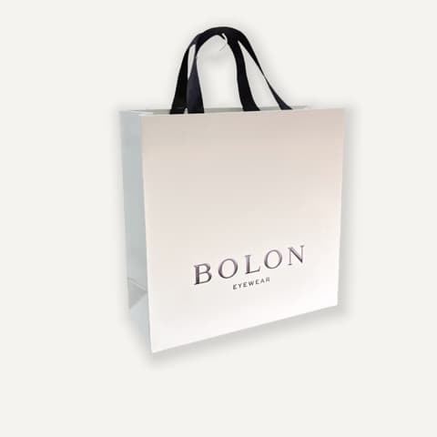 Thick cardboard black cotton rope handle paper bag